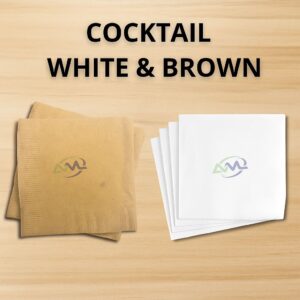 Tisu Cocktail White & Brown